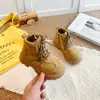 Botas Martin para niños, colección de otoño 2026: botines de cuero suave con suela blanda para niños, y botas versátiles de estilo británico para exteriores para niñas