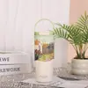 Nueva Serie de Pintura al Óleo 316 Taza de Cerámica con Tapa Ice Buster Gran Capacidad con Compartimento para Té Taza Termo Portátil para Coche con Popote