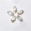 Strass de Garra de Cristal com Ponta de Diamante Zircônia Marquise de Alta Qualidade 7*15mm para Roupas DIY, Vestidos de Noiva e Acessórios Decorativos