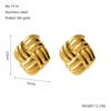 Pendientes de acero inoxidable con diseño de espiral de Tian Lattice de Europa y Estados Unidos, venta al por mayor, con diseño de espiral de oro de 18 quilates y rayas geométricas.