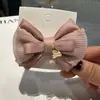 Clip de Pinza de Pato con Lazo de Cinta de Deseo Puro Francés Todo Fósforo Retro Parte Posterior de la Cabeza Cola de Caballo Alta Clip para el Cabello de Chica Dulce