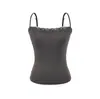 Roupa de garota popular: jaqueta cardigã cinza, top regata, calça casual feminina de outono com barra ajustável por cordão, calça de corte reto, conjunto de três peças