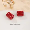 Accesorios de Arena Imperial de Cinabrio de Alto Contenido para Joyería DIY Seis Caracteres Palabras Verdaderas Caracteres Fu Accesorios para Pulsera y Collar Hechos a Mano con Cuentas