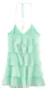 Ropa Europea y Americana Transfronteriza para Mujer AliExpress Venta Caliente Moda Casual Ajustado Sexy Decoración en Capas Vestido