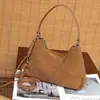 Bolso de Mujer Transfronterizo Estilo Nuevo Piel Genuina Bolso Almohada Moda Retro Piel Nobuck Bolso Cruzado al Hombro Versátil Bolso de Mano para el Trabajo