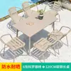 Mesas e Cadeiras de Exterior, Pátio Lazer ao Ar Livre Terraço ao Ar Livre, Mesa de Jantar em Liga de Alumínio, Mesa de Centro para Varanda, Mesa Redonda