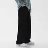 Calça Jeans Masculina de Cordão Transfronteiriça Cor Clara Modelagem Solta Cintura Reta Tendência Perna Larga Casual Longa para Homens