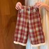 Pantalones de Felpa Lime Girl Otoño e Invierno Niños Invierno Estilo Occidental Pantalones Deportivos Oso Mujer Tesoro Invierno Engrosados Pantalones de Chándal