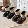 Botas de cuero para niños, nuevos modelos de otoño e invierno, botas de media caña para niñas, botas estilo Martin antideslizantes para niños, botas para niños de 6 a 12 años