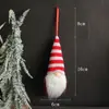 Suministros de Decoración Navideña Muñeco Hombre del Bosque de Lana Tejida Pequeño Colgante Muñeco sin Rostro Colgante para Decoración de Árbol de Navidad
