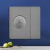 Tomada de Parede Cinza Versão Hong Kong e Austrália Tomada Estilo Britânico 13A com Painel de Interruptores de Carregamento Tipo-C+USB para Exportação