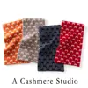Cachecol estiloso de tricô de cashmere com jacquard de borboleta estilo britânico, nova coleção outono/inverno, aquecedor de pescoço quente e fashion para mulheres