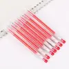 Pluma de gel de alta capacidad 0.5 mm para exámenes estudiantiles, roja, azul, negra, punta de aguja completa, bolígrafo para firmar, bolígrafo de práctica