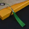 Sombrero de Punta Larga de 12 cm con Borla y Diseño de Cola de Fénix Hueca, Colgante de Accesorio para Ropa Tradicional China
