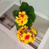 Flor Artificial Begonia de Alta Calidad Boda Hogar Restaurante Flor de 2 Cabezas Set Fotografía Decoración Arreglo Floral Flor Decorativa