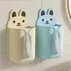 Caja de Pañuelos de Pared para Baño, Caja de Almacenamiento para Toallas Faciales, Caja de Pañuelos Creativa sin Perforaciones para Cocina, Portarrollos de Papel de Dibujos Animados