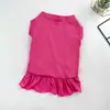 Nuevo Vestido para Perro Primavera y Verano Multicolor Plisado con Volantes Falda para Perro y Gato Mascota Vestido sin Mangas