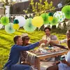 Decoración de Fiesta de Piña Hawaiana Verano Cumpleaños Tema Diseño Linterna de Papel Piña Panal Ventilador de Papel Colgante Flor