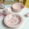 Bowls de Cerámica Domésticos de Cerámica Bajo Esmalte de Alta Calidad, Tazones para Sopa, Regalos de Boda e Inauguración de Casa, Vajilla Festiva, Juegos Resistentes a Altas Temperaturas