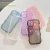 Funda de Resina Brillante con Borde Ondulado Adecuada para Funda de Teléfono Apple 16 Pro Max, Cubierta Protectora 17 Estrella, 15 Pro Funda Transparente, 11