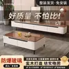 Mesa de centro de chão e rack de TV, novo modelo 2026, design moderno e minimalista, adequado para salas de estar pequenas e grandes, conjunto completo, grande capacidade