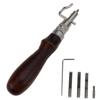 Herramienta para tallado de cuero, hecha a mano, para manualidades, para cortar, imprimir y perforar, con borde de aceite, bolígrafo, sello, cuchillo.