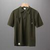 Camisa Polo Workwear Estilo Montanha Retrô Japonês 2026 Masculina Manga Curta Verão Secagem Rápida Respirável Gola Camisa Meio Zíper Camiseta