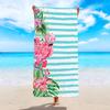 Toalha de Praia de Fornecimento Transfronteiriço Secagem Rápida Absorvente Microfibra Xale Impressão Reativa Toalha de Banho para Piscina e Praia