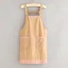 Delantal de cocina sencillo para el hogar, resistente al agua, apto para comer y trabajar, ropa de trabajo antimanchas con estampado de logotipo para adultos