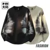 Moletom Masculino 2026 Nova Temporada Primavera e Outono Corte Solto Estampado Confortável Versátil Esportivo Casual Gola Redonda Top para Adolescentes