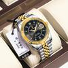 Poedagar/Poeda Nuevo Calendario de Diamantes Correa de Acero Exportación Casual Moda Deportiva Reloj de Cuarzo para Hombre 910