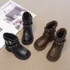 Vestido de estilo retro para niña. Botas Martens 2026 Otoño/Invierno Nuevas Llegadas Niños Suela Suave Cómodas Botas de Princesa Niños Medianos y Grandes Botas de Media Caña Modernas