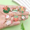 Venta Caliente Transfronteriza Mixto 20 Goteo de Aceite Aleación Serie de Papá Noel Copo de Nieve Colgantes Colgantes Accesorios para Joyería DIY