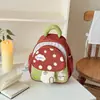 Mochila Infantil con Forma de Hongo Linda de Dibujos Animados Gran Capacidad Mochila Escolar para Jardín de Infancia y Primaria Mochila Infantil de Contraste de Color