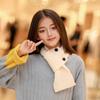 Bufanda para Niños de Estilo Coreano Nuevo, Estilo Otoño e Invierno, Versátil Bufanda Tipo Jersey Cruzada de Estilo Coreano con Botón para Bebé Niño y Niña