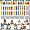 RFM051 Lâmpada de Luz Magnética Refletiva de Natal Adesivo Decorativo Magnético Refletivo de Gnomo e Papai Noel para Carro