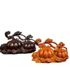 Adorno de Calabaza de Ébano, Simbolizando Prosperidad y Cosecha, Adecuado para Sala de Estar, Aparador de Entrada, Decoración de Estante de Exhibición, Regalo de Inauguración