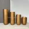 Florero Cilíndrico de Fibra de Vidrio Estilo Europeo de Alta Venta Florero de Pie Centro Comercial Vestíbulo de Hotel Floral Mobiliario de Oficina