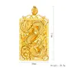 Prata Banhada a Ouro Explosões Vivas Marca Dragão Pingente Grande Acessórios Guanyin Buda Pingente Agressivo Oco Ouro de Areia Acessórios de Joias