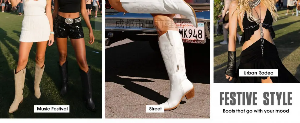 Pasuot Cowboy Boots for Women