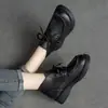 2026 Nuevos Zapatos de Cuero de Caña Alta Estilo Retro Botas Martin Estilo Británico para Mujer con Suelas Blandas y Superficies Suaves Botines Casuales