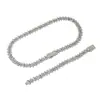 Colar de corrente cubana em forma de cruz com diamantes de ponta a ponta europeu e americano, pulseira masculina de cobre banhado a ouro estilo hip-hop de rua, acessório ousado e estiloso