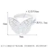 Plata de Ley S925 Abalorio Espaciador de Diamante con Forma de Lazo Plata Llana Simple Moda Retro Mariposa Accesorios para Pulsera DIY