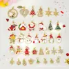 Venta directa del fabricante: Caja de regalo de Navidad de 18 quilates con microincrustaciones de cobre, accesorios de colgante con goteo de aceite, accesorios para pulsera y collar, accesorios para DIY