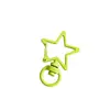Fecho de Mola Estrela de Cinco Pontas Colorido Pintado Fecho Irregular Liga de Pulverização Pingente de Chaveiro DIY Acessórios de Joia Pintados por Spray