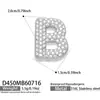 Collar Colgante Misterioso y Lujoso con Circonitas Incrustadas y 26 Letras Inglesas, Acero Inoxidable Chapado en Oro de 18k, Collar de Joyería para Mujer