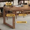Mesa de Jantar Totalmente em Madeira Maciça, Mesa Grande de Placa Nórdica, Secretária Retangular Multifuncional em Madeira Natural, Secretária Livre para Estudo na Sala de Estar, Mesa de Trabalho, Mesa de Jantar e Cadeiras
