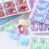 Huevo de paloma de gelatina de moca ovalado taladro de cristal DIY accesorios para ropa zapatos flor bolsos accesorios de joyería venta al por mayor