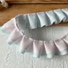 Materiales DIY de encaje plisado de lunares de doble capa, placa animatrónica, cinta, accesorio para el cabello, decoración para tarjetero