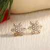 Pendientes de Navidad Europa y Estados Unidos moda popular alce árbol de Navidad copo de nieve pendientes de diamante pendientes de dibujos animados tridimensionales personalizados